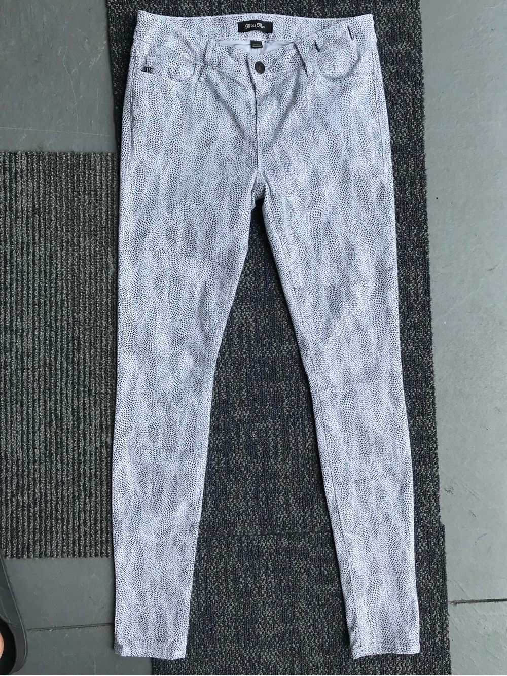 Miss Me White and Black Skinny Jeans